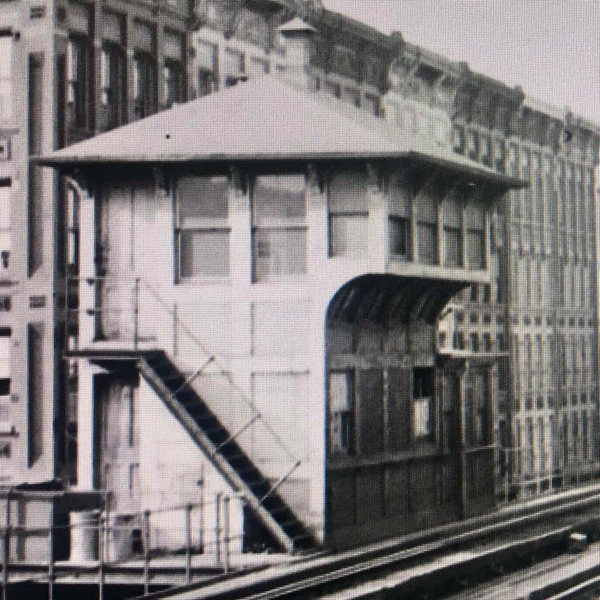 Trackside view- 9AV EL W.135St Tower-1930's