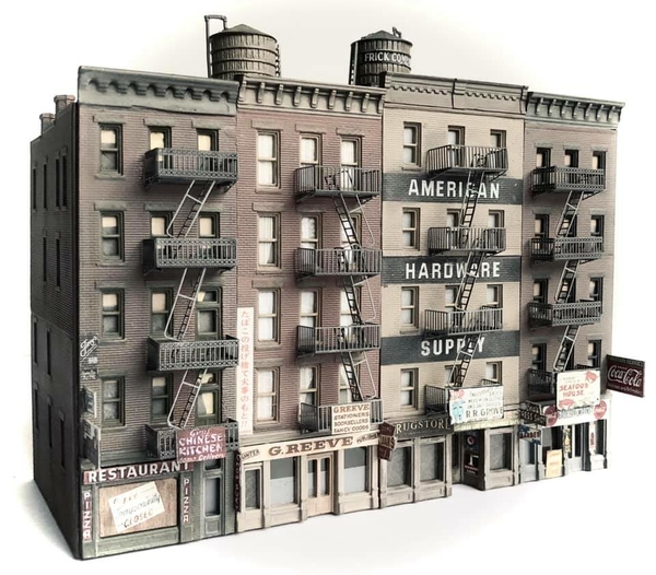 Tibor Balints N Scale tenements-11-2020