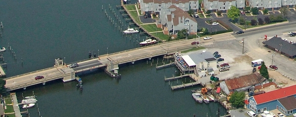 aerial shot of bridge