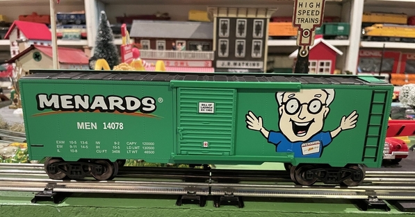 Menards box car side view